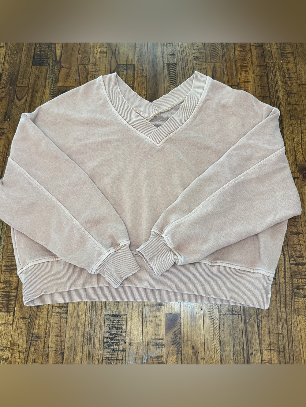 aerie Nude V-Neck Pullover Sweater Size Small
